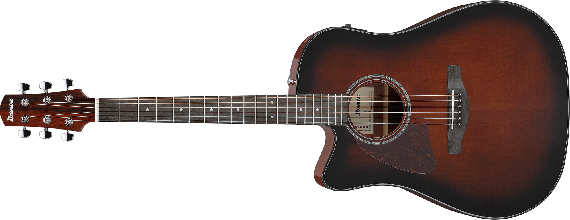 Ibanez Aad51lce Dvs Lh Advanced Dreadnought Cw Gaucher Epicea Sapele Pur - Dark Violin Sunburst - Folk-Gitarre - Main picture