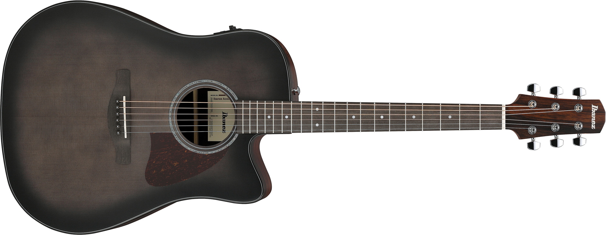 Ibanez Aad70ce Tbn Advanced Dreadnought Cw Epicea Ebene Pur - Transparent Charcoal Burst - Folk-Gitarre - Main picture