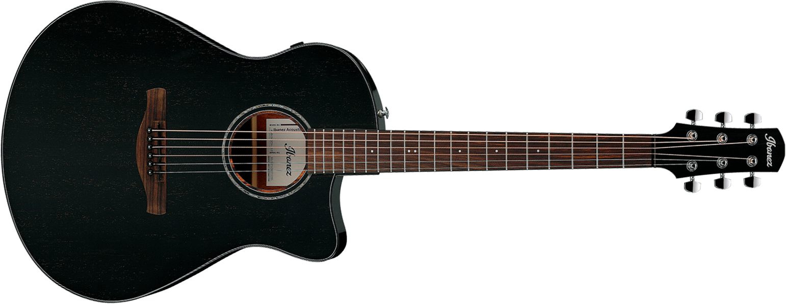 Ibanez Aam340ce Rub Advanced Auditorium Cw Tout Acajou Rw - Rustic Black - Folk-Gitarre - Main picture