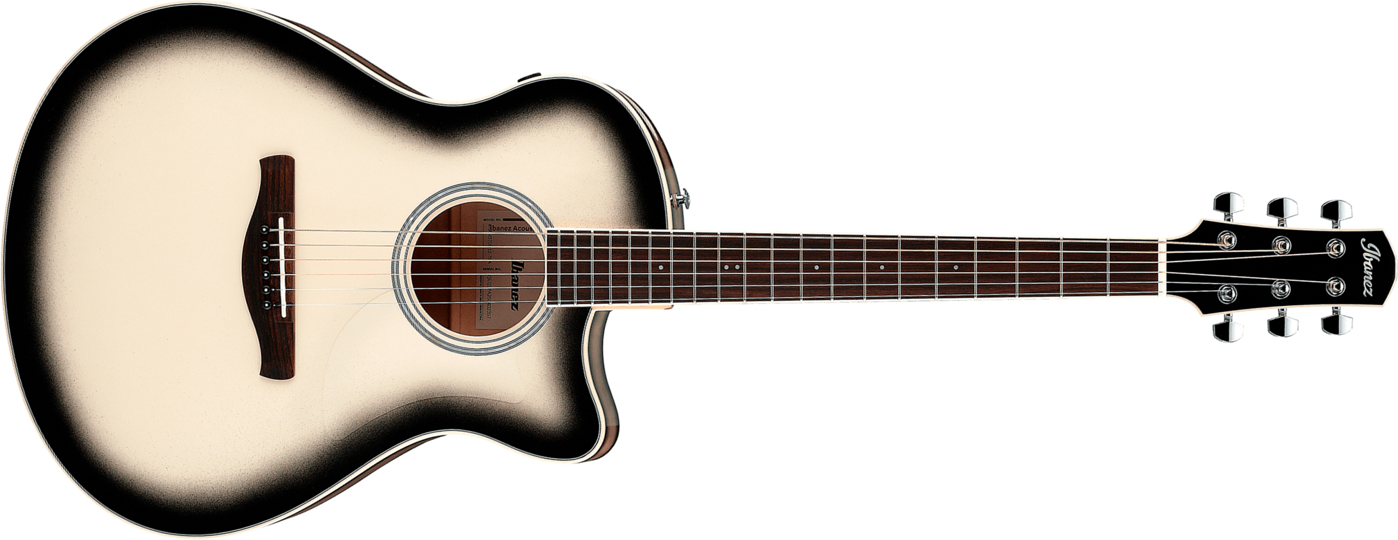 Ibanez Aam370m1ce Tpa Advanced Auditorium Epicea Erable Rw - Transparent Panda - Folk-Gitarre - Main picture