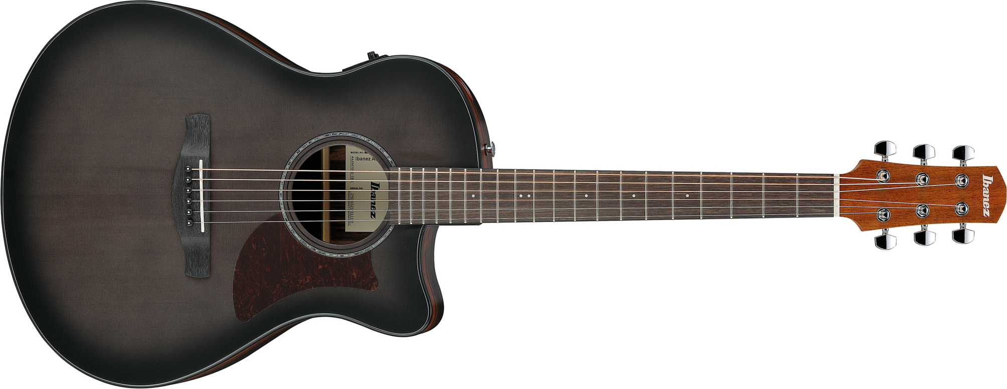 Ibanez Aam70ce Tbn Advanced Auditorium Cw Epicea Ebene Pur - Transparent Charcoal Burst - Folk-Gitarre - Main picture