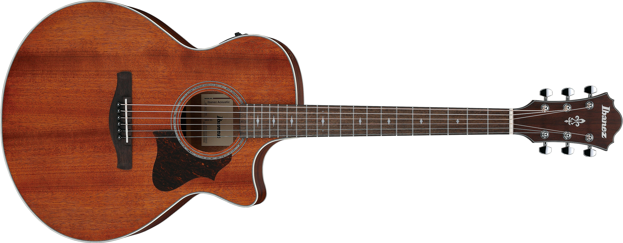 Ibanez Ae140 Opn Concert Thinline Cw Tout  Okoume Lau - Open Pore Natural - Folk-Gitarre - Main picture