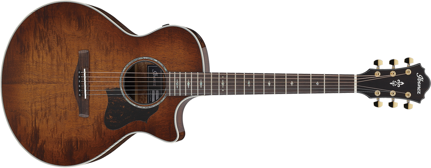Ibanez Ae340fmh Mhs Concert Thinline Cw Tout Okoume Rw - Mahogany Sunburst - Folk-Gitarre - Main picture