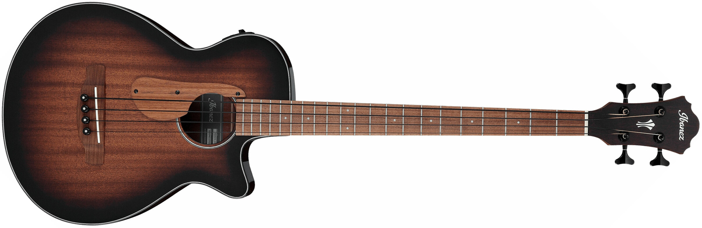 Ibanez Aegb24 Mhs Cw Tout Sapele Noy - Mahogany Sunburst Hg - Akustische Bass - Main picture