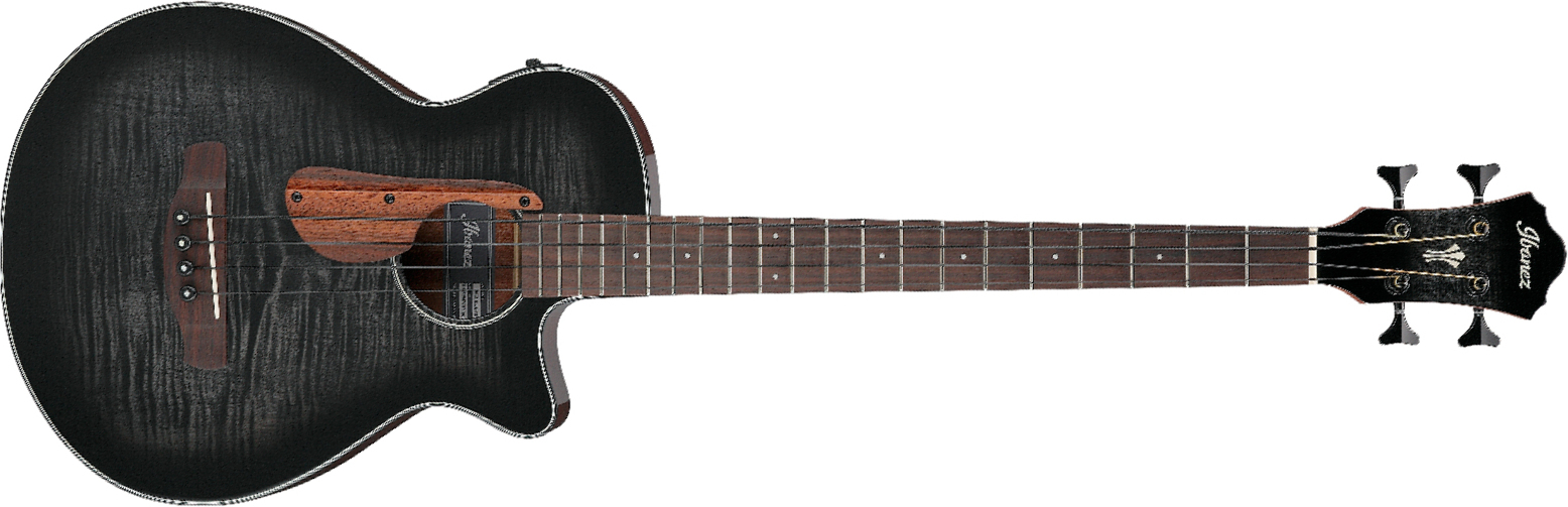 Ibanez Aegb25e Tkh Cw Epicea Sapele Rw - Transparent Black Sunburst - Akustische Bass - Main picture