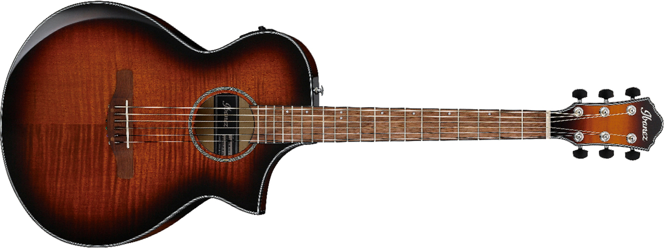 Ibanez Aewc400 Ams Grand Concert Cw Tout Erable Lau - Amber Sunburst - Folk-Gitarre - Main picture