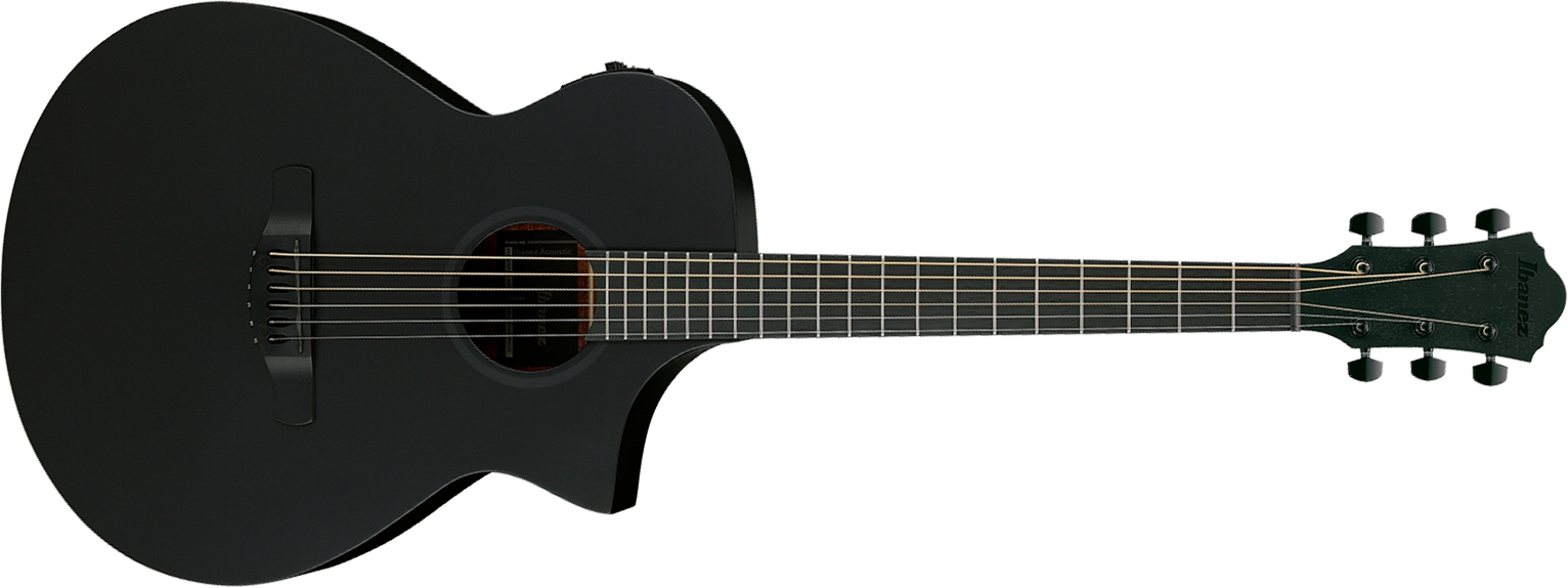 Ibanez Aewc621 Bot Grand Concert Cw Tilleul Sapele Eb - Black Out - Folk-Gitarre - Main picture