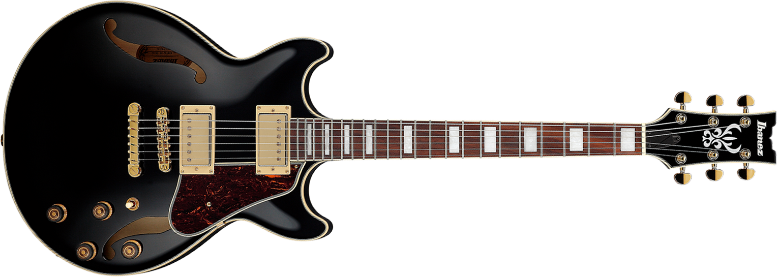 Ibanez Am73g Bk Artcore 2h Ht Rw - Black - Semi-Hollow E-Gitarre - Main picture