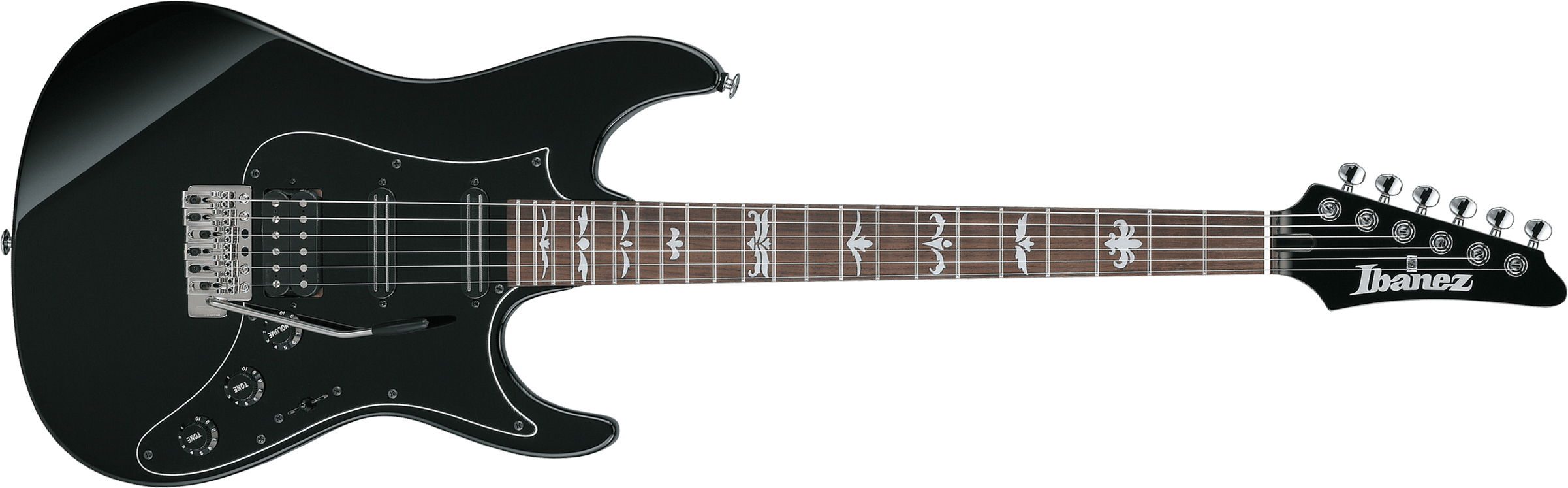 Ibanez Andy Timmons Atz300 Bk Jap Signature 3h Dimarzio Trem Rw - Black - Signature-E-Gitarre - Main picture