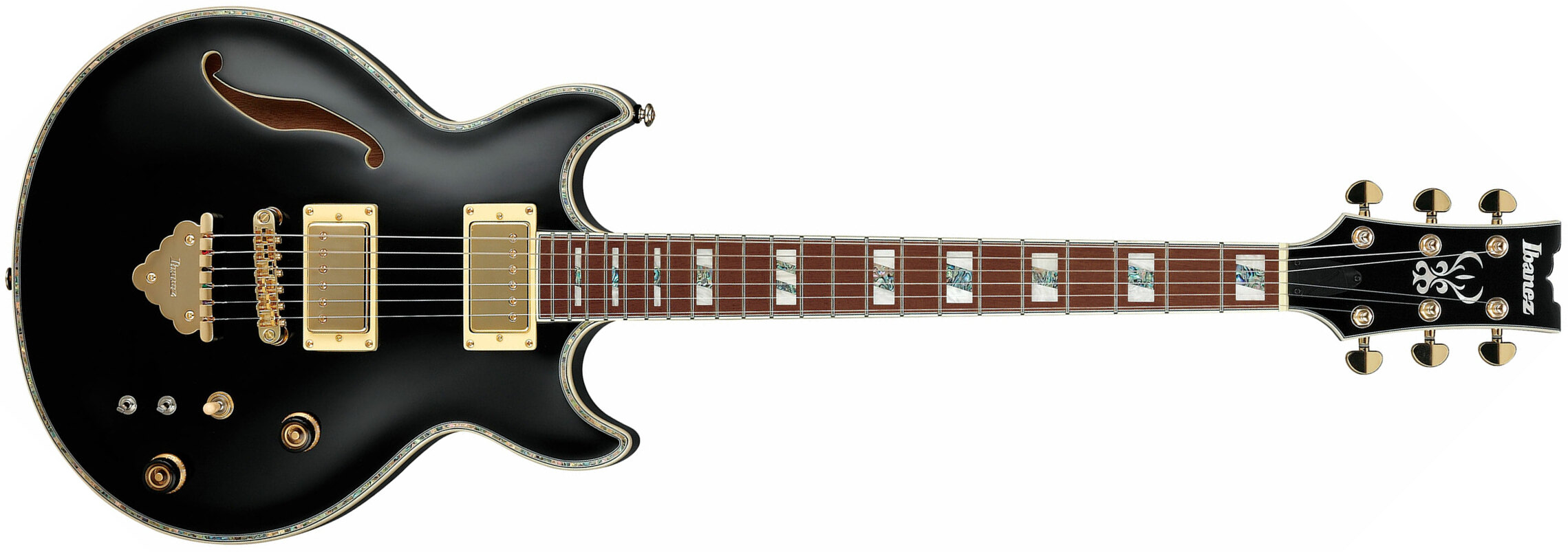 Ibanez Ar520h Bk Standard Hh Ht Jat - Black - Hollowbody E-Gitarre - Main picture