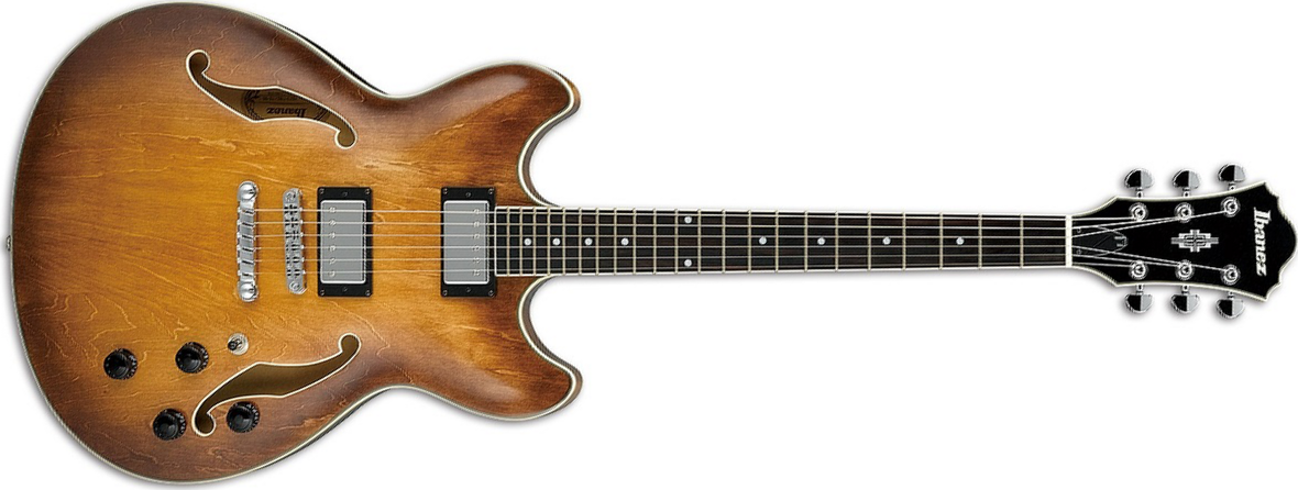 Ibanez As73 Tbc Artcore Hh Ht Lau - Tobacco Brown Sunburst - Semi-Hollow E-Gitarre - Main picture