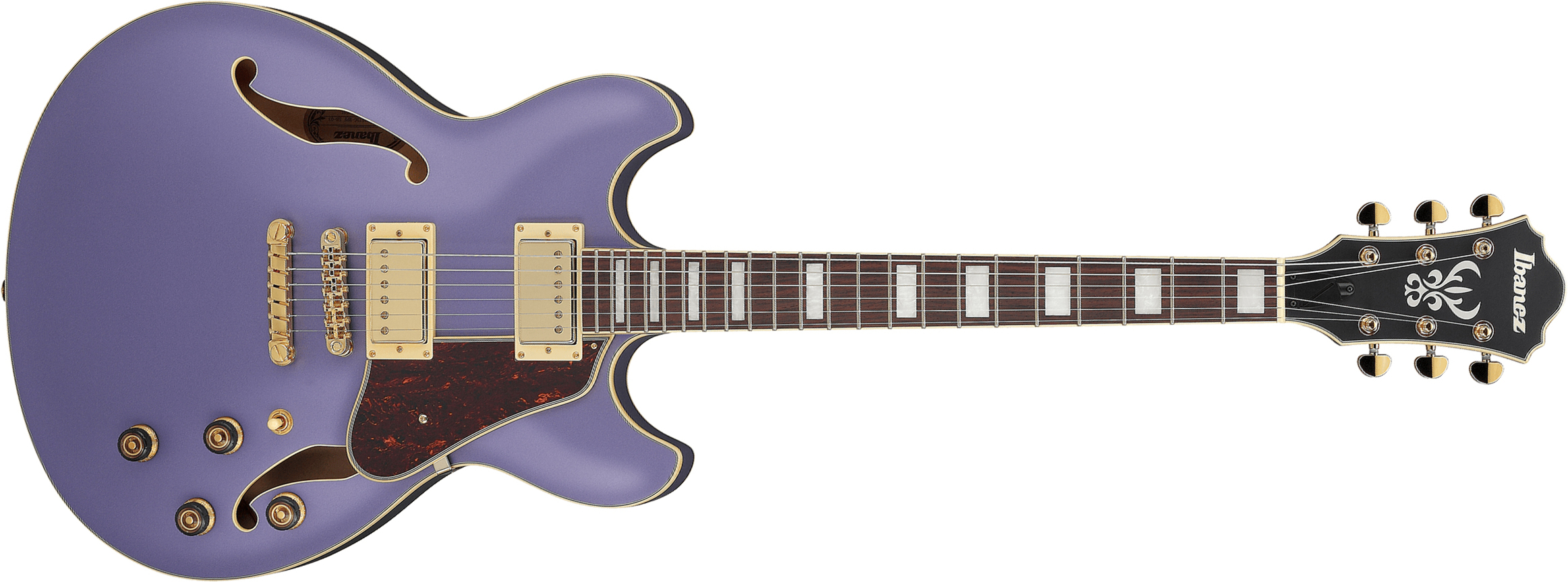 Ibanez As73g Mpf Artcore 2h Ht Rw - Metallic Purple Flat - Semi-Hollow E-Gitarre - Main picture