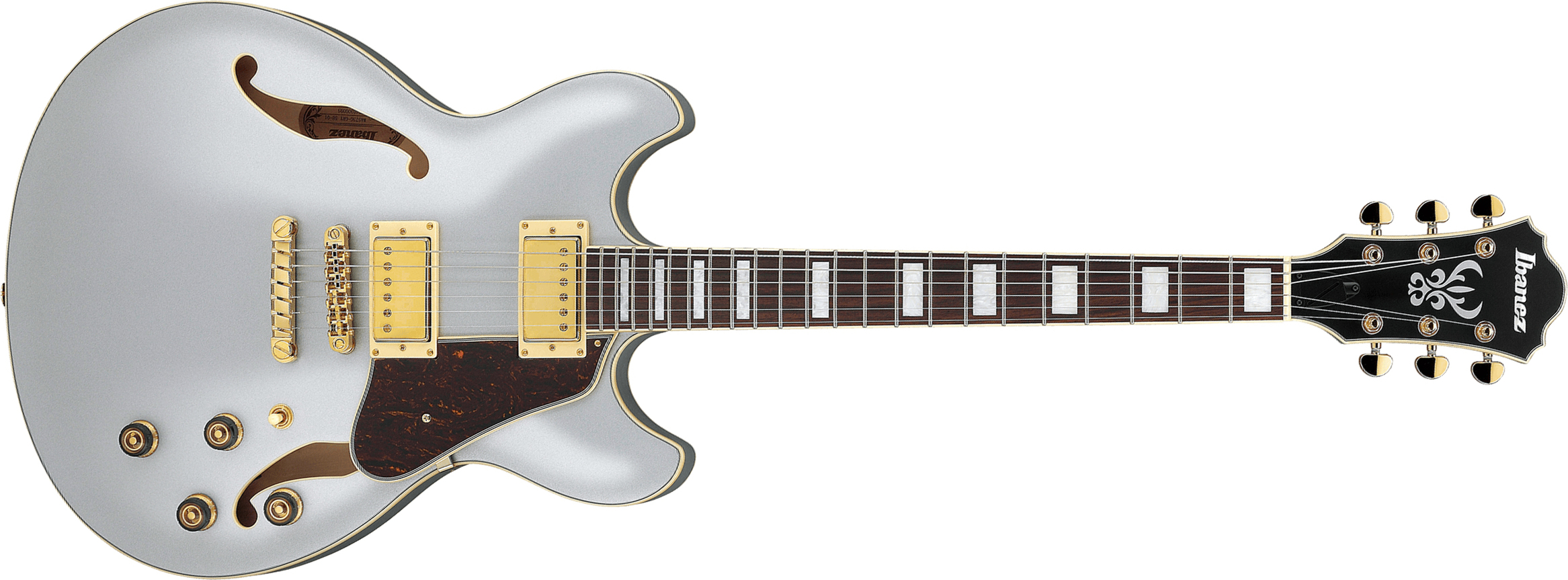 Ibanez As73g Msf Artcore 2h Ht Rw - Moonstone Silver Flat - Semi-Hollow E-Gitarre - Main picture