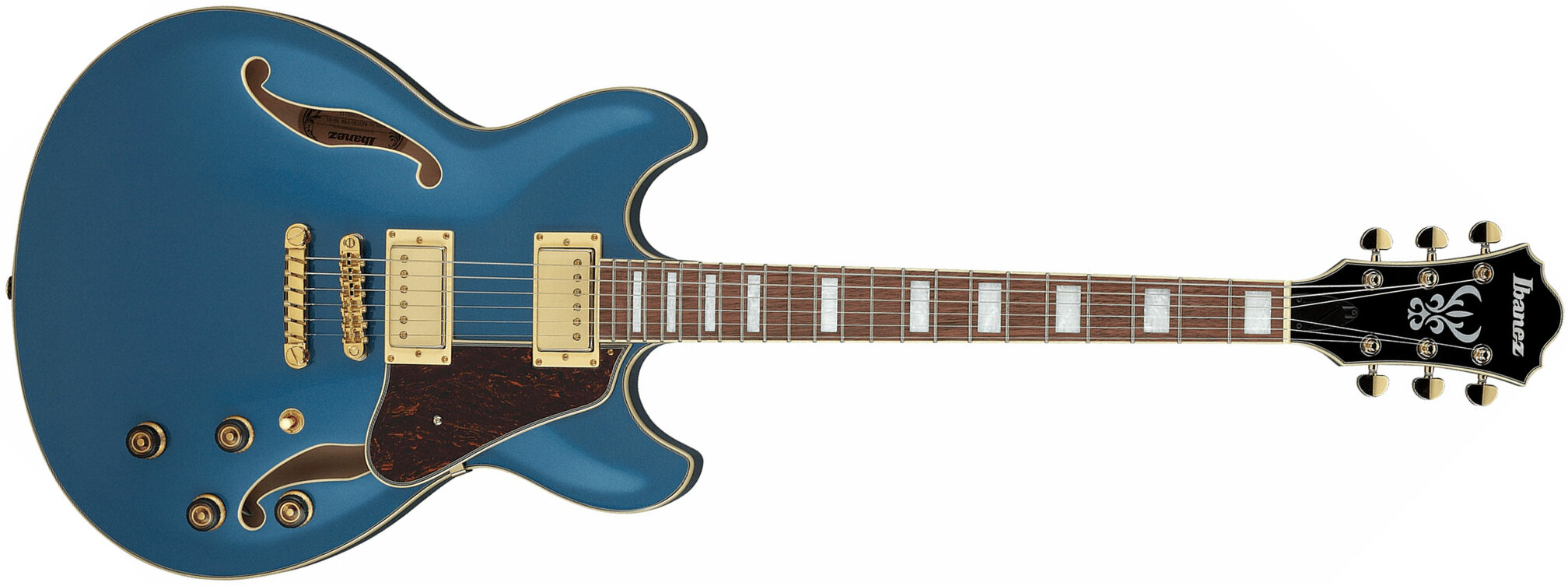 Ibanez As73g Pbm Artcore Hh Ht Noy - Prussian Blue Metallic - Semi-Hollow E-Gitarre - Main picture