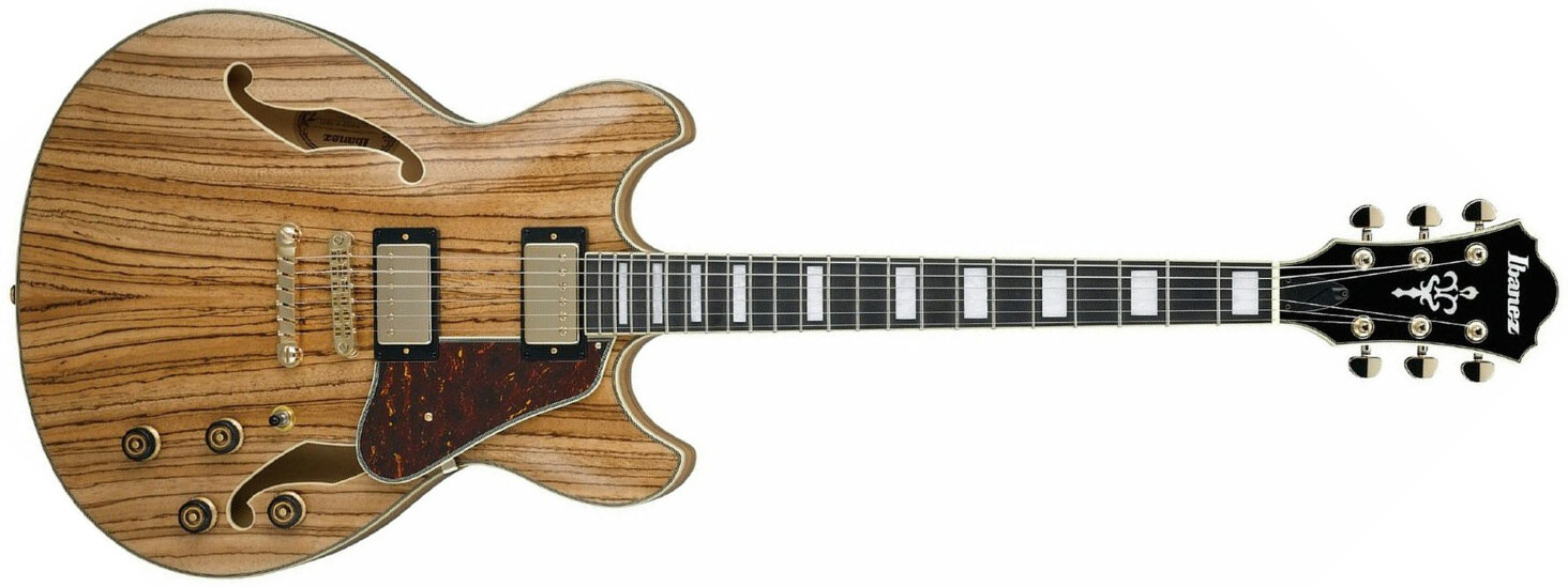 Ibanez As93zw Nt Artcore Expressionist Hh Ht Eb - Natural - Semi-Hollow E-Gitarre - Main picture