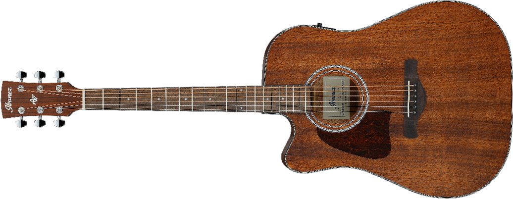Ibanez Aw54lce Opn Artwood Dreadnought Cw Gaucher Tout Acajou Lau - Open Pore Natural - Folk-Gitarre - Main picture