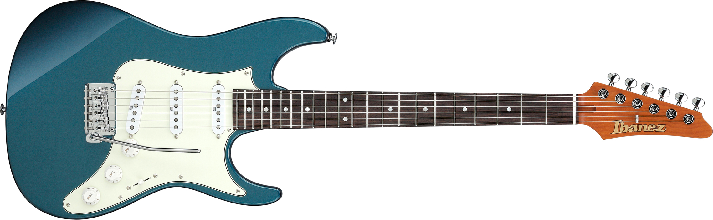 Ibanez Az2203n Atq Prestige Jap 3s Seymour Duncan Trem Rw - Antique Turquoise - E-Gitarre in Str-Form - Main picture