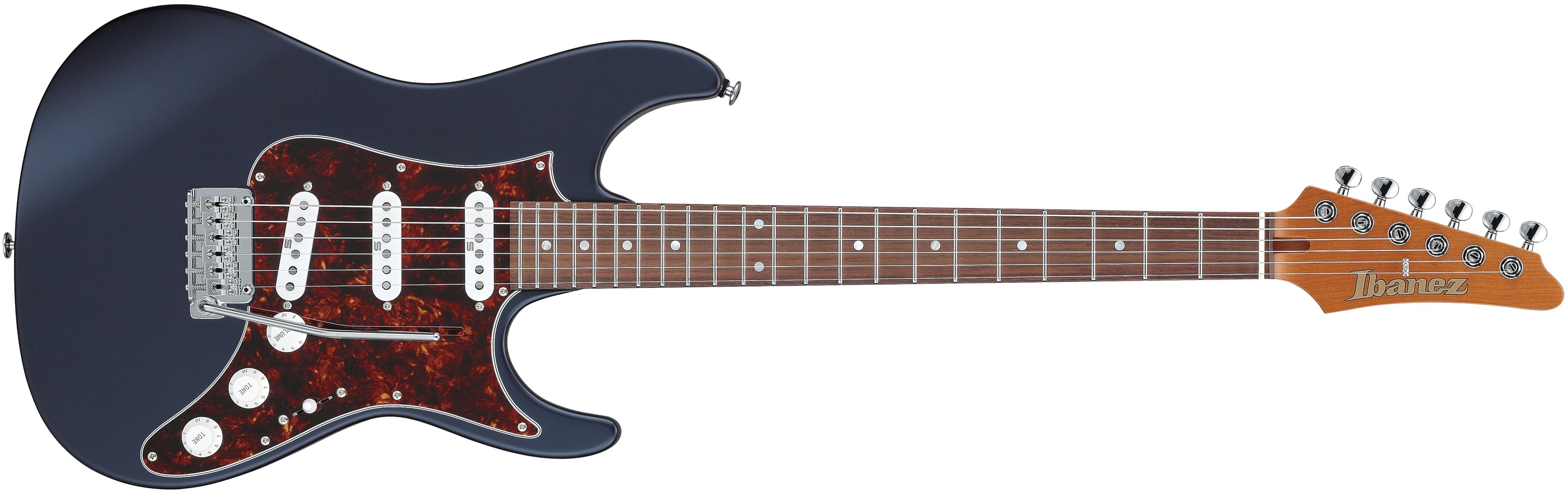 Ibanez Az2203ntdbf Prestige Japon Trem 3s Rw - Dark Tide Blue Flat - E-Gitarre in Str-Form - Main picture
