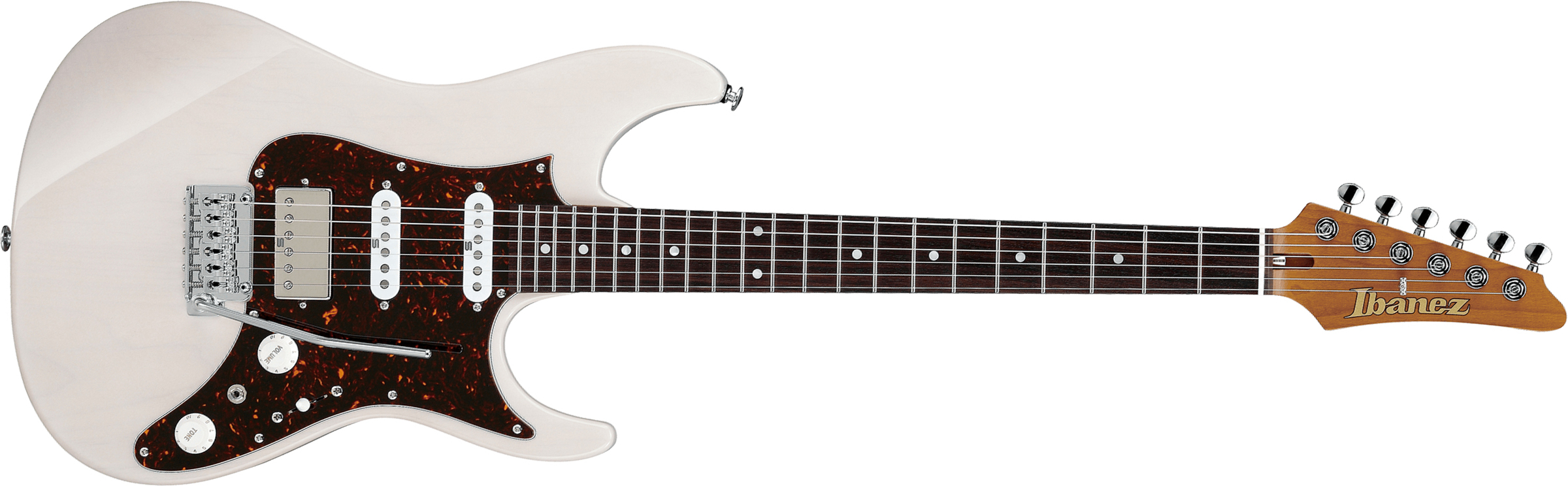 Ibanez Az2204n Awd Prestige Jap Hss Seymour Duncan Trem Rw - Antique White Blonde - E-Gitarre in Str-Form - Main picture