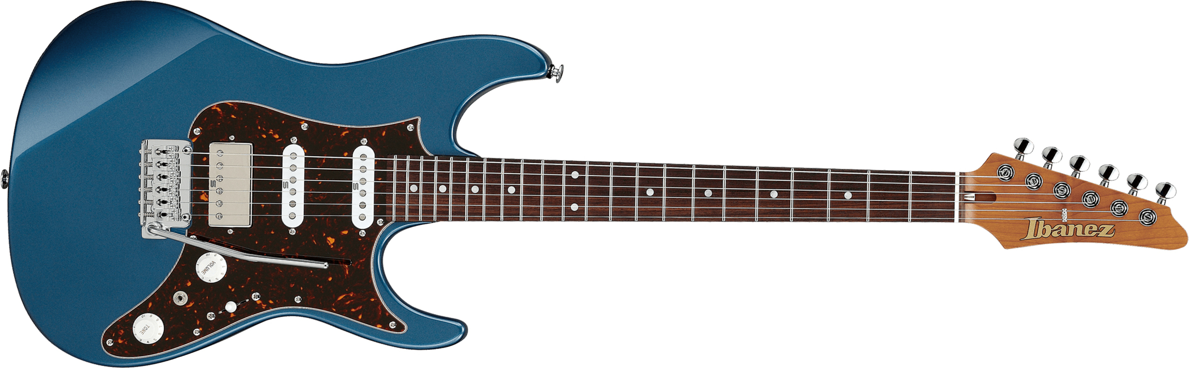 Ibanez Az2204n Pbm Prestige Jap Hss Seymour Duncan Trem Rw - Prussian Blue Metallic - E-Gitarre in Str-Form - Main picture
