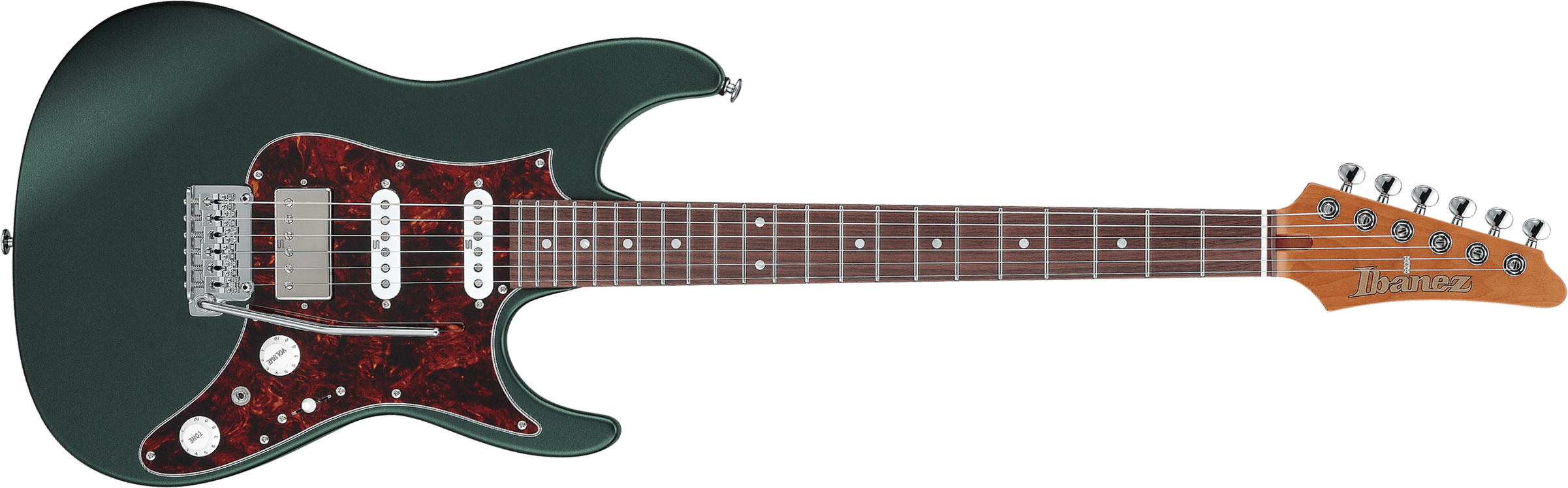 Ibanez Az2204n Vgf Prestige Jap Hss Seymour Duncan Trem Rw - Ivy Green Metallic Flat - E-Gitarre in Str-Form - Main picture