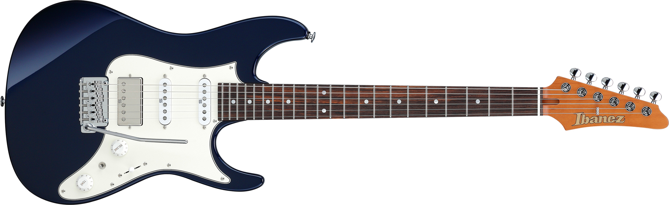 Ibanez Az2204nw Dtb Prestige Jap Hss Seymour Duncan Trem Rw - Dark Tide Blue - E-Gitarre in Str-Form - Main picture