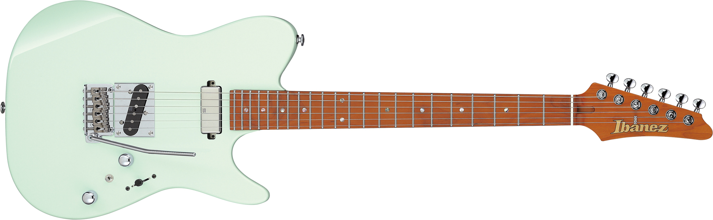 Ibanez Azs2200 Mgr Prestige Jap Smh Seymour Duncan Trem Mn - Mint Green - E-Gitarre in Teleform - Main picture