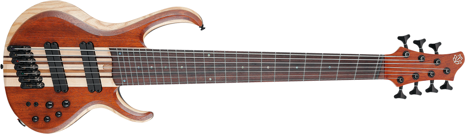 Ibanez Btb7ms Nml Workshop 7c Multiscale Active Rw - Natural Mocha Low Gloss - Solidbody E-bass - Main picture