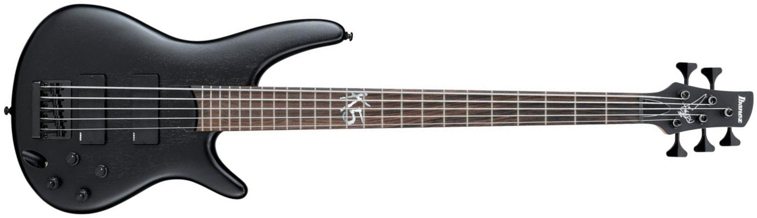 Ibanez Fieldy K5 Bkf Signature 5-cordes - Black Flat - Solidbody E-bass - Main picture