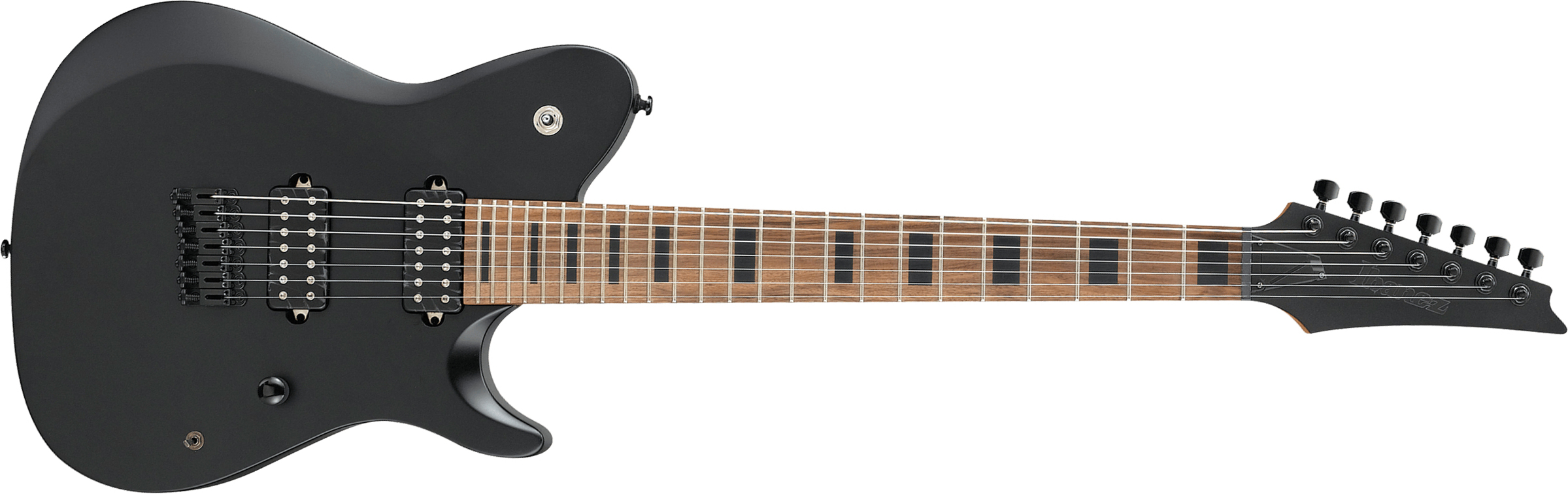 Ibanez Fr807 Bkf Standard 7c 2h Ht Pf - Black Flat - 7-saitige E-Gitarre - Main picture