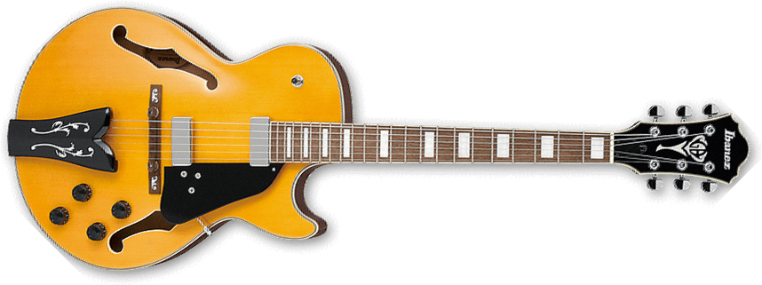 Ibanez George Benson Gb10em Aa Signature Hh Ht Eb - Antique Amber - Hollowbody E-Gitarre - Main picture