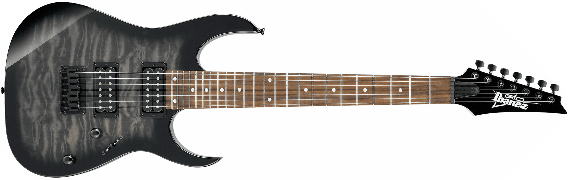 Ibanez Grg7221qa Tks Standard Hh Ht Nzp - Trans Black Sunburst - 7-saitige E-Gitarre - Main picture
