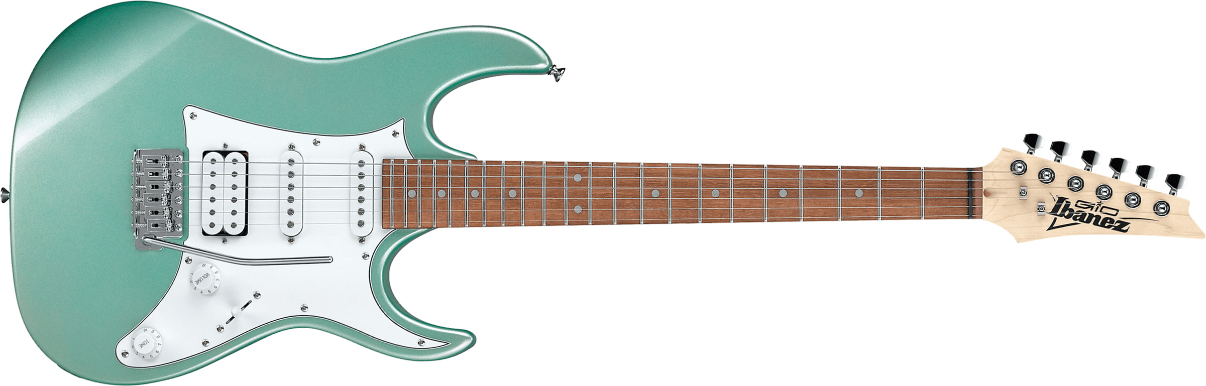 Ibanez Grx40 Mgn Gio Hss Trem Jat - Metallic Light Green - E-Gitarre in Str-Form - Main picture