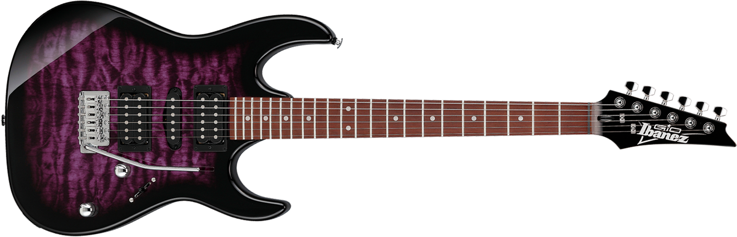 Ibanez Grx70qa Tvt Gio Hsh Trem Jat - Transparent Violet - E-Gitarre in Str-Form - Main picture