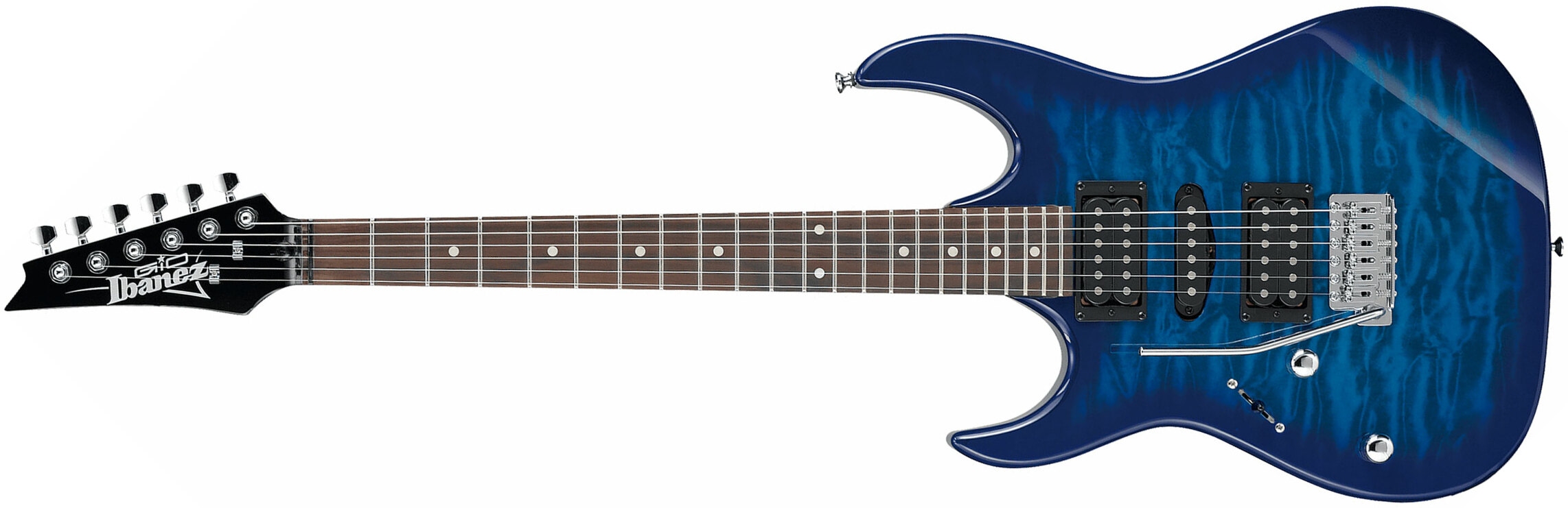 Ibanez Grx70qal Tbb Lh Gaucher Gio Hsh Trem Jat - Transparent Blue Burst - E-Gitarre für Linkshänder - Main picture