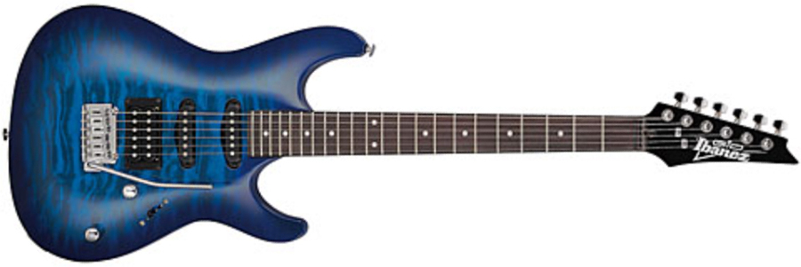 Ibanez Gsa60qa Tbb Gio Hss Trem Pur - Transparent Blue Burst - E-Gitarre in Str-Form - Main picture