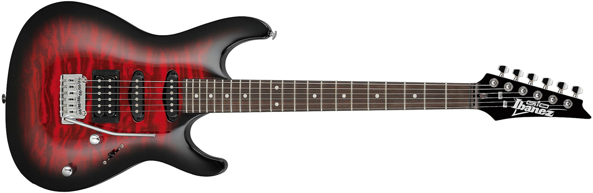 Ibanez Gsa60qa Trb Gio Hss Trem Pur - Transparent Red Burst - E-Gitarre in Str-Form - Main picture