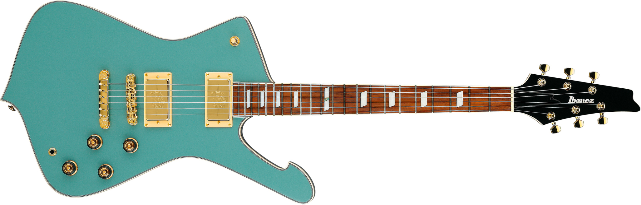 Ibanez Ic420 Cgm Iceman 2h Ht Jat - Coral Green Metallic - Retro-Rock-E-Gitarre - Main picture