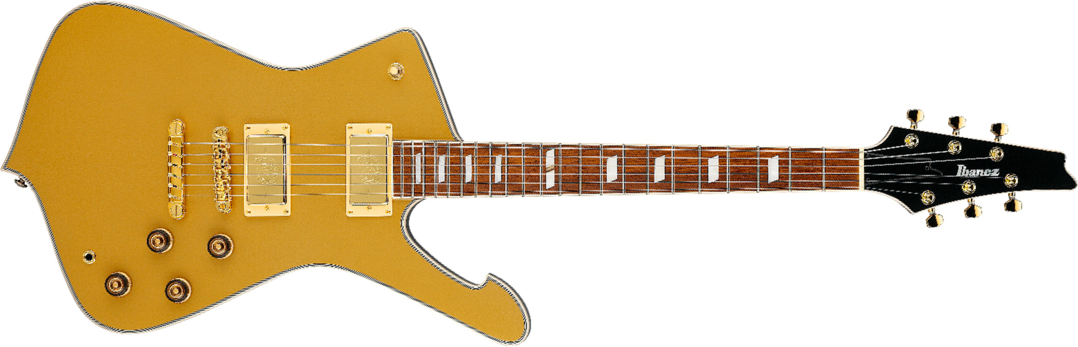 Ibanez Ic420 Gd Iceman 2h Ht Jat - Gold - Retro-Rock-E-Gitarre - Main picture
