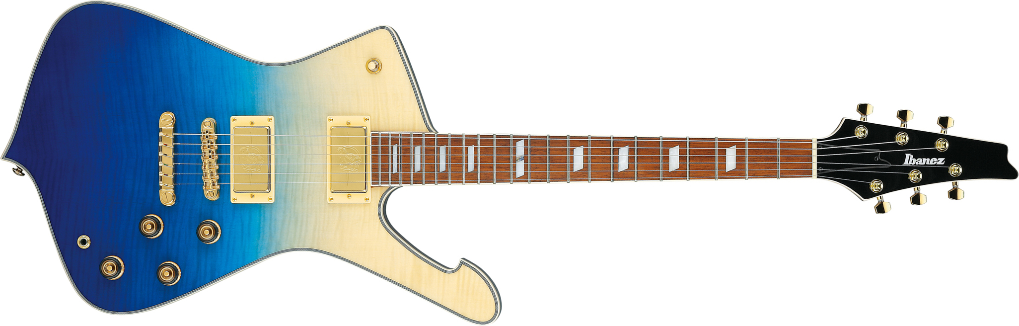 Ibanez Ic420fm Tbg Iceman 2h Ht Jat - Transparent Blue Gradation - E-Gitarre in Str-Form - Main picture