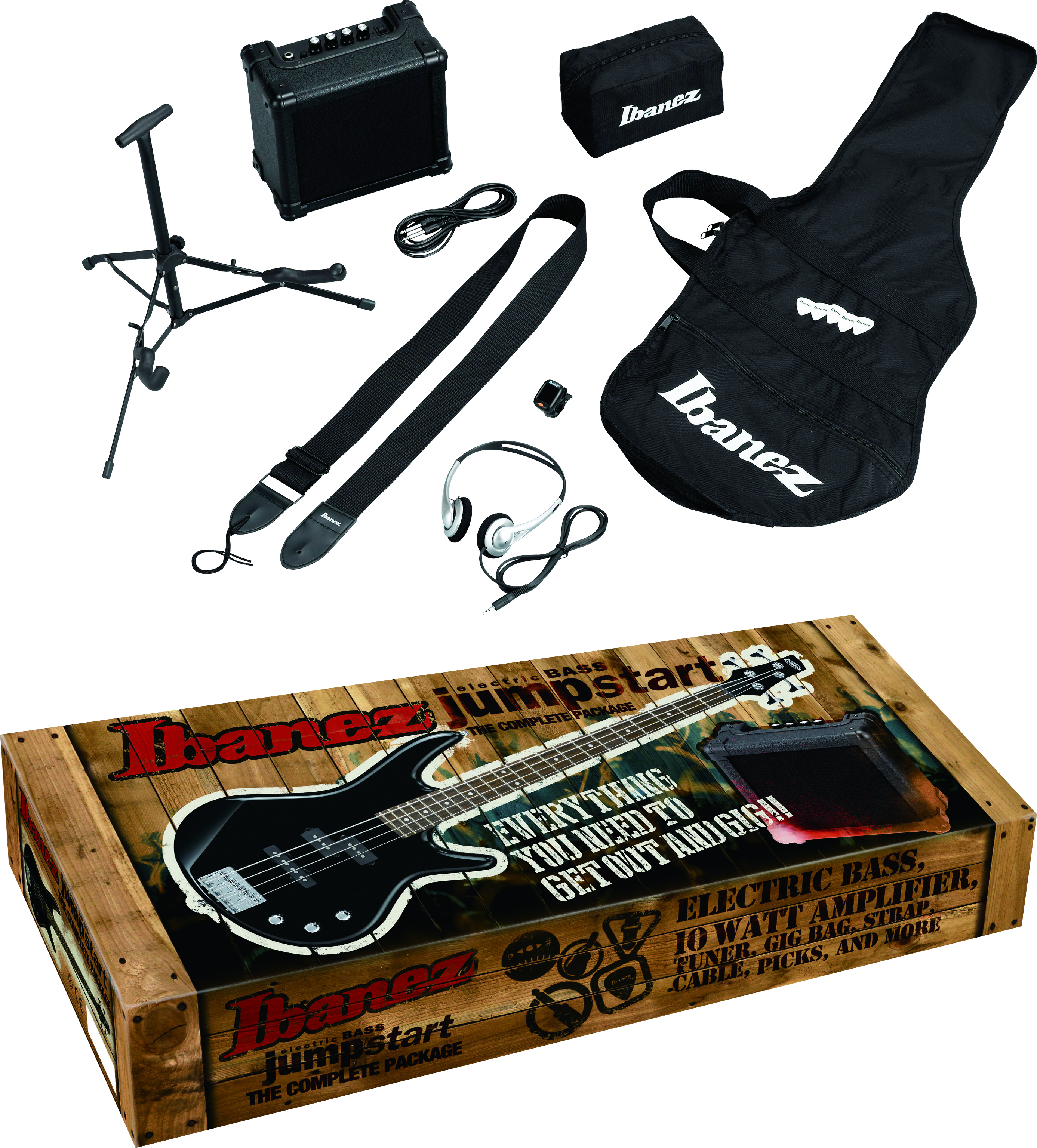 Ibanez Ijsr190 Jumpstart Pack - Walnut Sunburst - E-Bass Set - Main picture