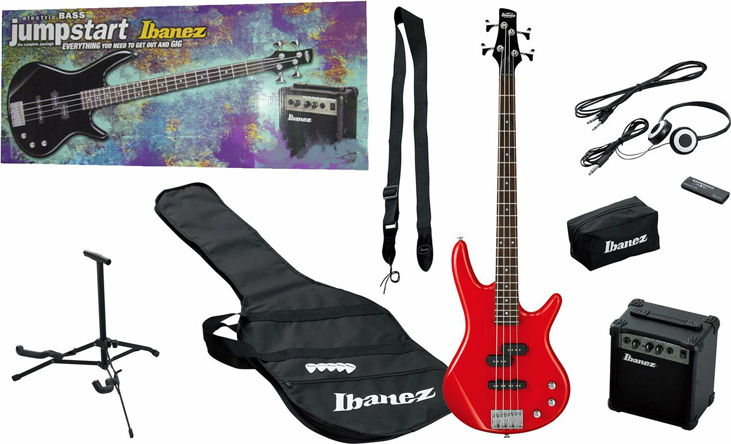 Ibanez Ijsr190 Rd Jumpstart Guitar Package - Red - E-Bass Set - Main picture