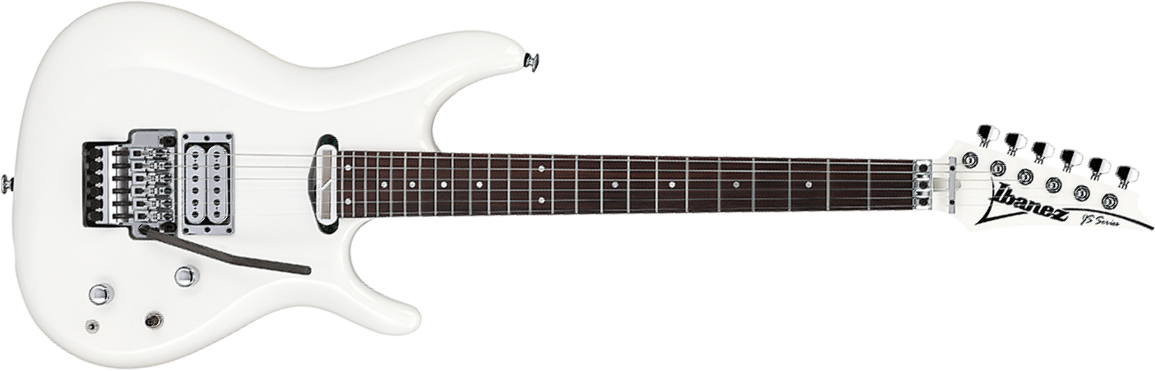 Ibanez Joe Satriani J2480 Wh Jap Signature 1h Dimarzio / Sustainiac Fr Rw - White - Signature-E-Gitarre - Main picture