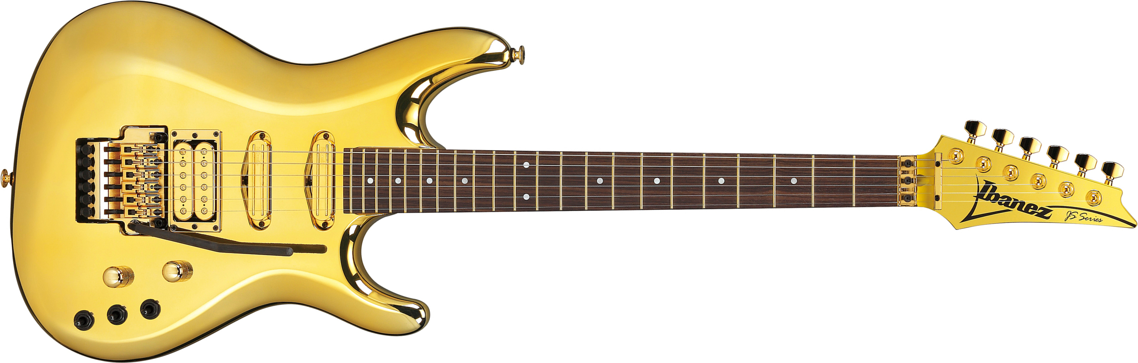 Ibanez Joe Satriani Js2gd Jap Signature 2h Dimarzio Fr Rw - Gold - E-Gitarre in Str-Form - Main picture