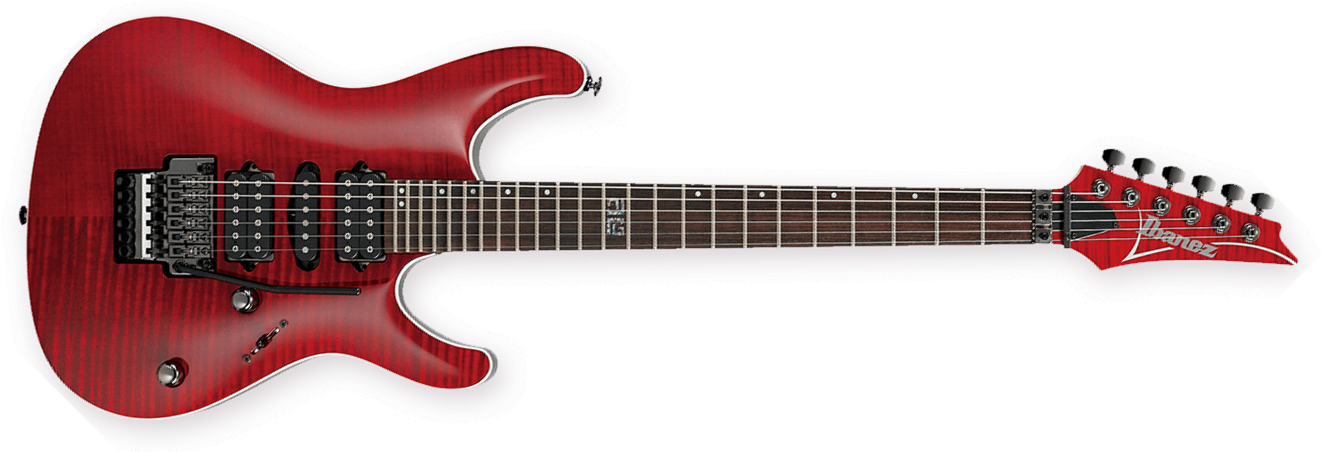 Ibanez Kiko Loureiro Kiko100 Trr Prestige Jap Signature Hsh Fr Rw - Transparent Red Ruby - E-Gitarre in Str-Form - Main picture