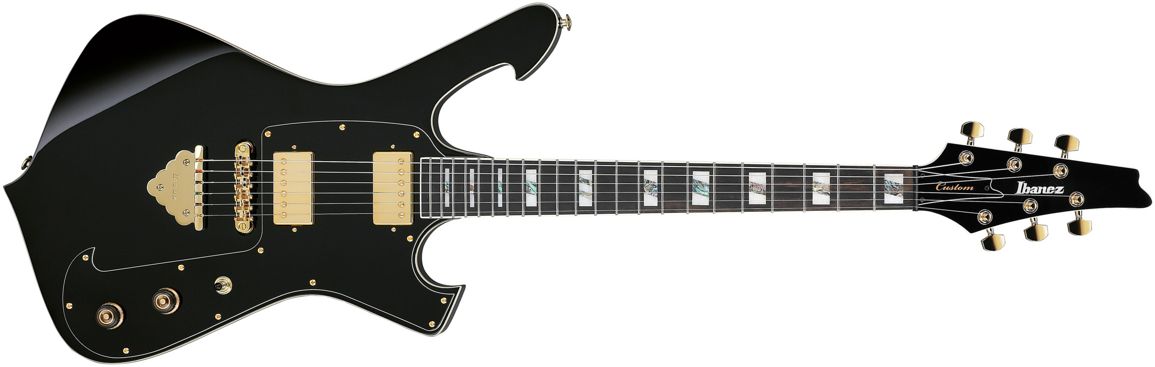 Ibanez Paul Gilbert Frm350 Bk Signature 2h Ht Eb - Black - Signature-E-Gitarre - Main picture