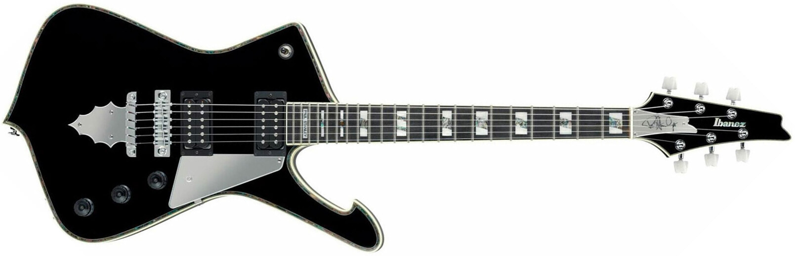 Ibanez Paul Stanley Ps10 Bk Japon Signature Hh Seymour Duncan Ht Eb - Black - E-Gitarre aus Metall - Main picture