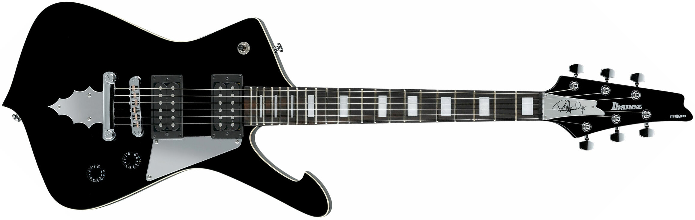 Ibanez Paul Stanley Psm10 Bk Signature Hh Ht Eb - Black - E-Gitarre für Kinder - Main picture