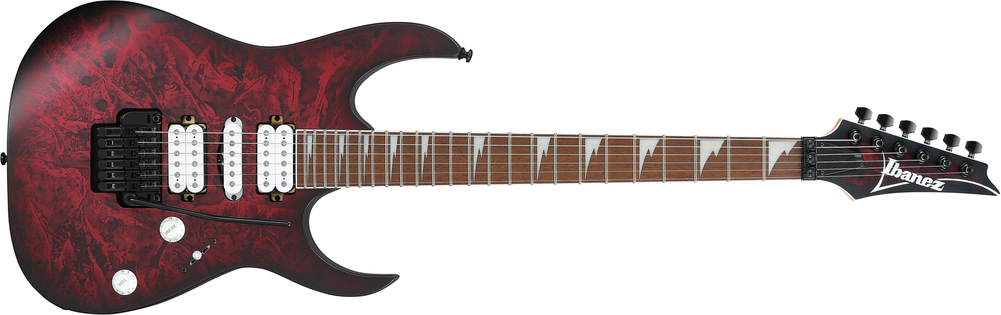 Ibanez Rg470dxw Wzm Standard Hsh Fr Jat - Wine Red Frozen Matte - E-Gitarre in Str-Form - Main picture