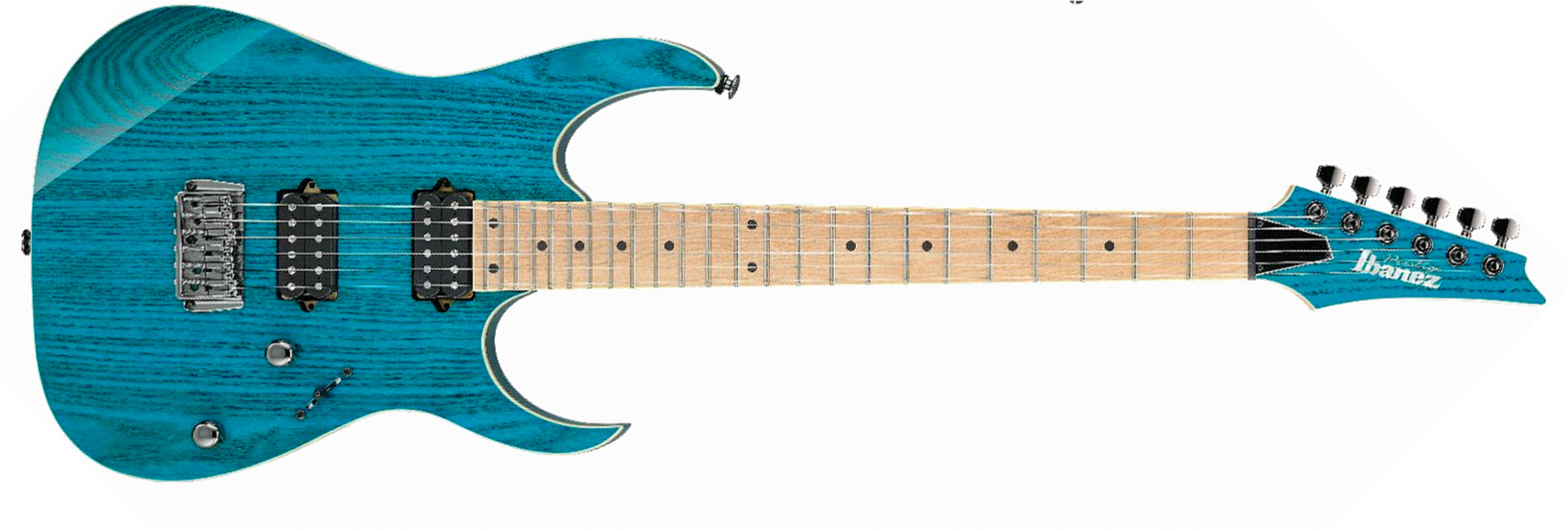 Ibanez Rg652ahmfx Tab Prestige Jap Ltd 2h Dimarzio Ht Mn - Transparent Aqua Blue - E-Gitarre in Str-Form - Main picture